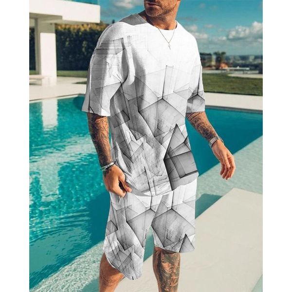 3d model pattern men's sports suit short-sleeved t-shirt with shorts, comfortable, breathable and dry, daily leisure sports, Gray
3d model pattern men's sports suit short-sleeved t-shirt with shorts, comfortable, breathable and dry, daily leisure sports, Gray