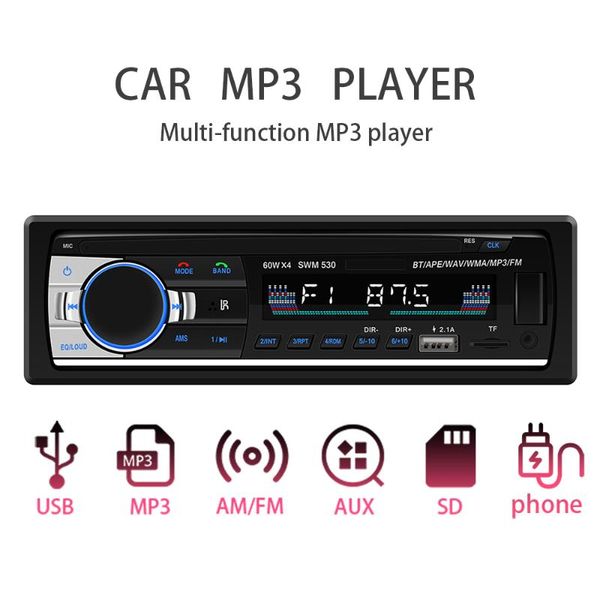 car audio 1 din radio swm-530 mp3 bluetooth/ usb/fm/tf/aux stereo player digital and media receiver
car audio 1 din radio swm-530 mp3 bluetooth/ usb/fm/tf/aux stereo player digital and media receiver
