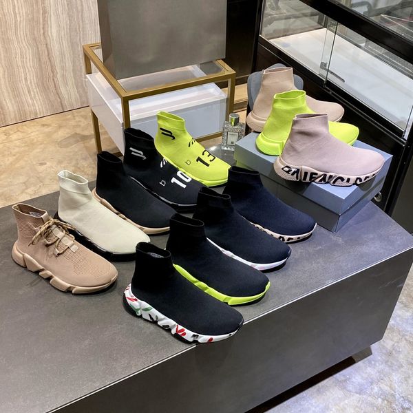 women fabric knitting socks shoes classic men thick bottom knitted speed sneakers r man woman runners trainers shoe with box large size 35-4, Black
women fabric knitting socks shoes classic men thick bottom knitted speed sneakers r man woman runners trainers shoe with box large size 35-4, Black