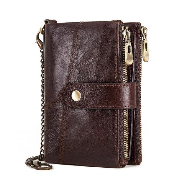 wallets men's short wallet genuine leather purse anti-theft brush retro double zipper buckle, Red;black
wallets men's short wallet genuine leather purse anti-theft brush retro double zipper buckle, Red;black