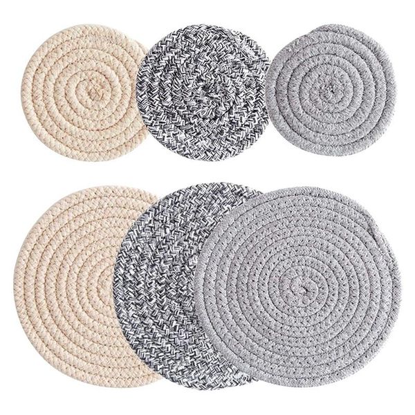 mats & pads potholders set trivets set,coasters for drinks,round cotton thread weave dishes pads,for cooking and baking(6 pcs)
mats & pads potholders set trivets set,coasters for drinks,round cotton thread weave dishes pads,for cooking and baking(6 pcs)