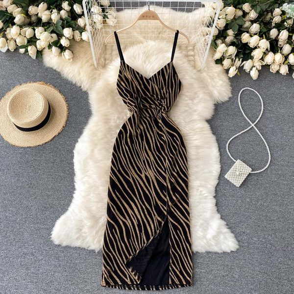casual dresses summer women dress v-neck spaghetti strap sleeveless slim high waist striped split midi club party vestidos femininos, Black;gray
casual dresses summer women dress v-neck spaghetti strap sleeveless slim high waist striped split midi club party vestidos femininos, Black;gray