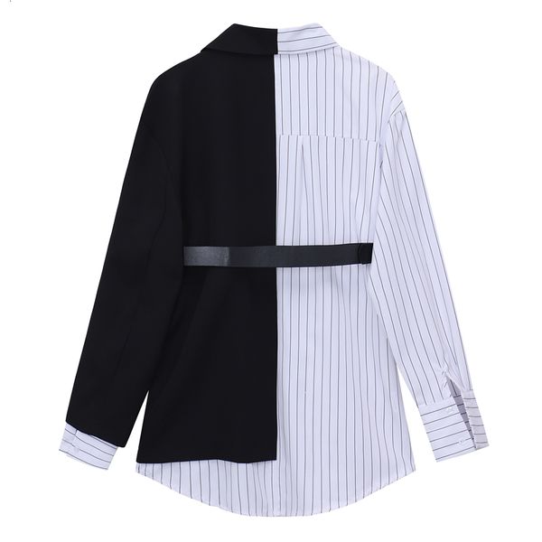 women's blouses & shirts female blazers design sh spring casual korean fashion streetwear with female belt outwear jacket, White
women's blouses & shirts female blazers design sh spring casual korean fashion streetwear with female belt outwear jacket, White