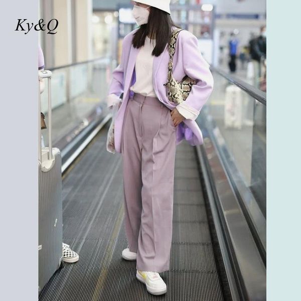 women's suits & blazers 2021 boyfriends style blazer female spring women light purple temperament suit coat long sleeve loose candy col, White;black
women's suits & blazers 2021 boyfriends style blazer female spring women light purple temperament suit coat long sleeve loose candy col, White;black
