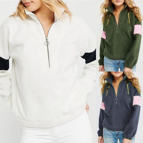 patchwork fleece sweatshirts autumn winter warm hoodies casual long sleeve zipper teddy hoodie loose women's &, Black
patchwork fleece sweatshirts autumn winter warm hoodies casual long sleeve zipper teddy hoodie loose women's &, Black