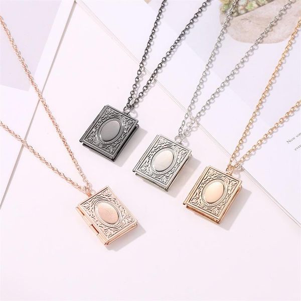 chains retro vintage style carved magic mirror book pendant po memory square locket necklace for birthday party jewelry, Silver
chains retro vintage style carved magic mirror book pendant po memory square locket necklace for birthday party jewelry, Silver