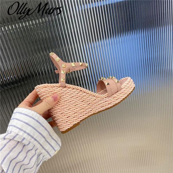 dress shoes ollymurs summer ladies flat sandals woven decorative rivet round toe wedges fashion party, Black
dress shoes ollymurs summer ladies flat sandals woven decorative rivet round toe wedges fashion party, Black