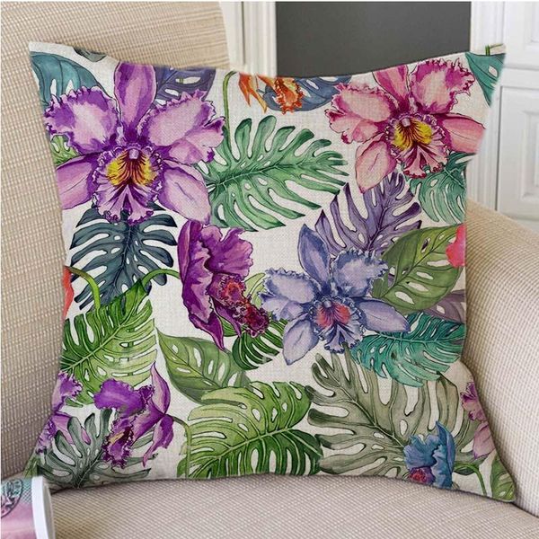 cushion/decorative pillow tropical flower watercolor art home decorative sofa throw case spring summer plant floral leaves palm linen cushio
cushion/decorative pillow tropical flower watercolor art home decorative sofa throw case spring summer plant floral leaves palm linen cushio