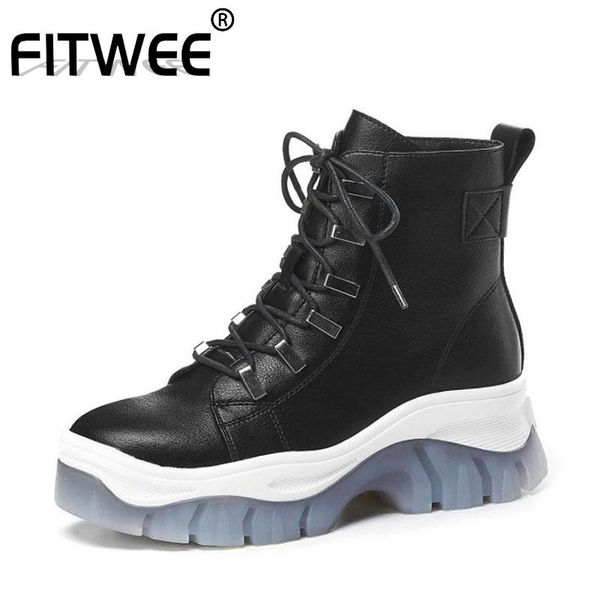 boots fitwee thick sole real leather women ankle zipper round toe leisure shoes autumn winter daily footwear size 34-39, Black
boots fitwee thick sole real leather women ankle zipper round toe leisure shoes autumn winter daily footwear size 34-39, Black
