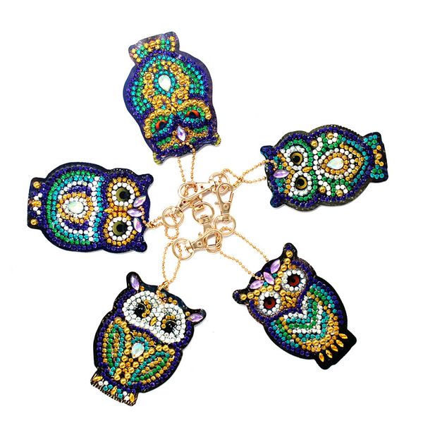 4/5pcs new diy key full drill diamond painting smiles unicorn owl animal cartoon keychain key double sided ornaments, Slivery;golden
4/5pcs new diy key full drill diamond painting smiles unicorn owl animal cartoon keychain key double sided ornaments, Slivery;golden