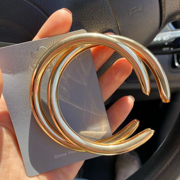 hoop & huggie 2021 80mm diameter wide big circle earrings for women girls statement punk brincos jewelry accessories, Golden;silver
hoop & huggie 2021 80mm diameter wide big circle earrings for women girls statement punk brincos jewelry accessories, Golden;silver
