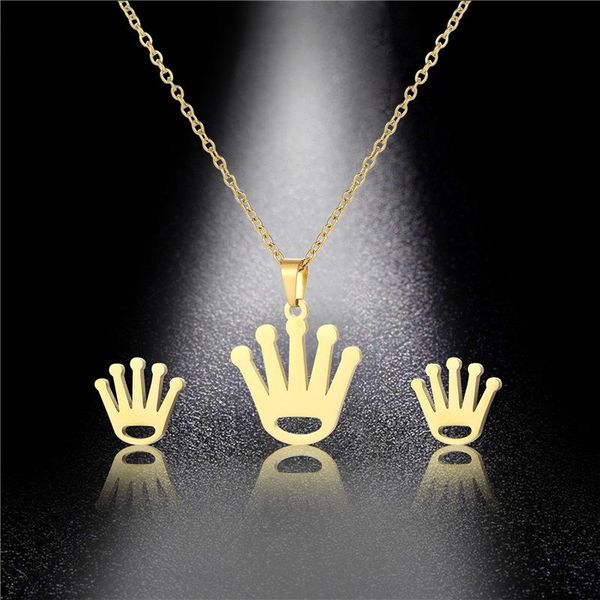 korean gold stainless steel tiara queen prince king crown pendant chain necklace sets choker for women hand finger shape jewelry necklaces, Silver
korean gold stainless steel tiara queen prince king crown pendant chain necklace sets choker for women hand finger shape jewelry necklaces, Silver
