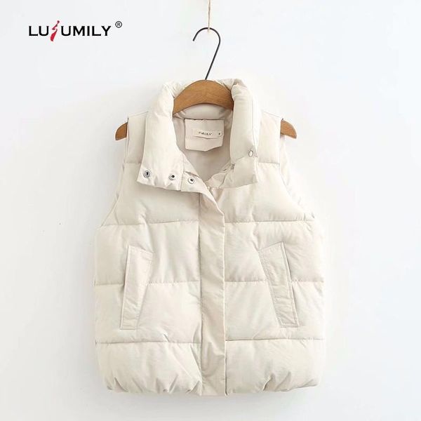 women's vests lusumily women waiscoat korean style solid sleeveless coat jacket warm winter vest single female breasted loose thick, Black;white
women's vests lusumily women waiscoat korean style solid sleeveless coat jacket warm winter vest single female breasted loose thick, Black;white