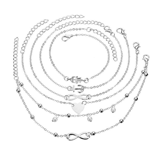 anklets 5pcs anklet chain set women heart-shaped pearl beach bracelet charm foot bangle jewelry, Red;blue
anklets 5pcs anklet chain set women heart-shaped pearl beach bracelet charm foot bangle jewelry, Red;blue