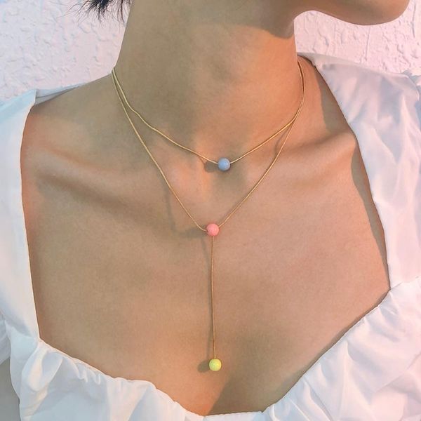 chains lalynnly 2021 women's sweet cute double layer simulation pearl tassel pendant clavicle chain necklace female jewelry n9185, Silver
chains lalynnly 2021 women's sweet cute double layer simulation pearl tassel pendant clavicle chain necklace female jewelry n9185, Silver