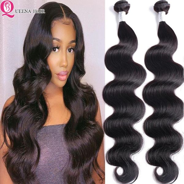 human hair bulks queena wavy bundles body wave braiding deals remy natural black 30 inch peruvian weave