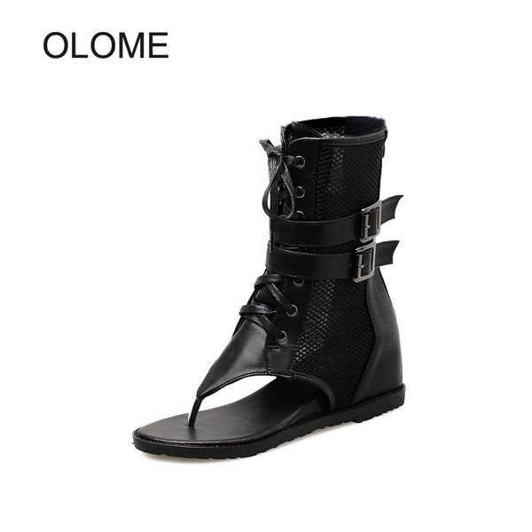 dress shoes summer women flip-flop sandals wedge female roman style cross-tied footware increased lady high heel chaussures breathable, Black
dress shoes summer women flip-flop sandals wedge female roman style cross-tied footware increased lady high heel chaussures breathable, Black