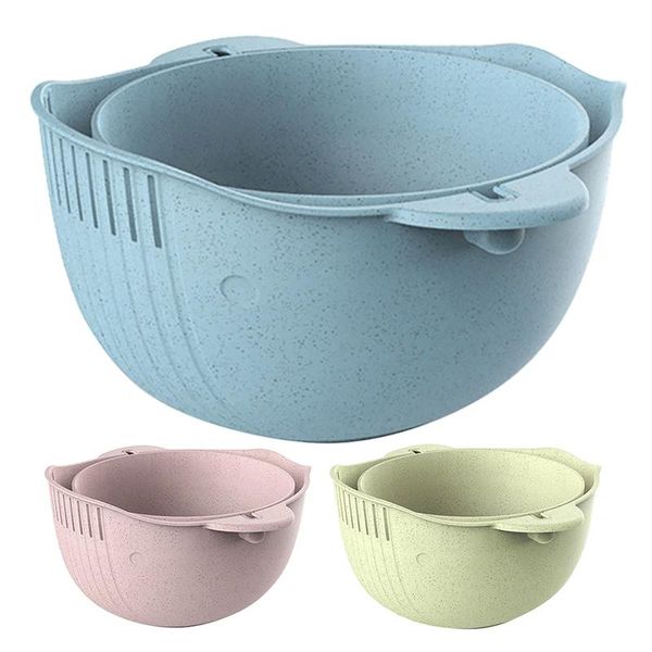 2-in-1 kitchen strainer/colander & double drain basket for fruits vegetable cleaning washing mixing storage baskets
2-in-1 kitchen strainer/colander & double drain basket for fruits vegetable cleaning washing mixing storage baskets