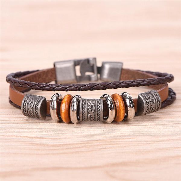 link, chain trendy fashion hook male charm bracelets bangle handmade wrap cross leather bracelet men jewelry, Black
link, chain trendy fashion hook male charm bracelets bangle handmade wrap cross leather bracelet men jewelry, Black