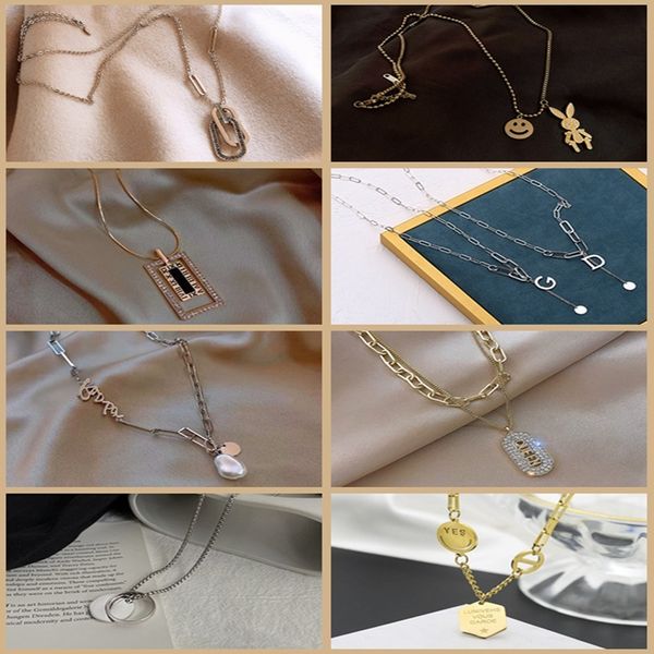 2021 new designer men's and women's hop trendy net red necklace various pendants versatile sweater chain letter inlaid with diamon, Silver
2021 new designer men's and women's hop trendy net red necklace various pendants versatile sweater chain letter inlaid with diamon, Silver