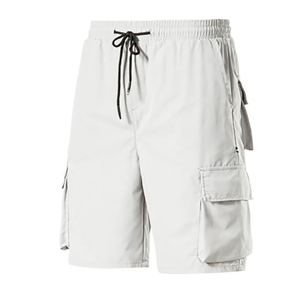 men's shorts workwear fashion summer drawstring pocket beach pants overalls for men, White;black
men's shorts workwear fashion summer drawstring pocket beach pants overalls for men, White;black