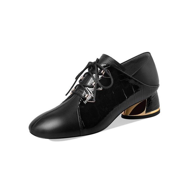 dress shoes large size 34-43 brand genuine leather lace up women girls square toe fashion med heel woman work, Black
dress shoes large size 34-43 brand genuine leather lace up women girls square toe fashion med heel woman work, Black