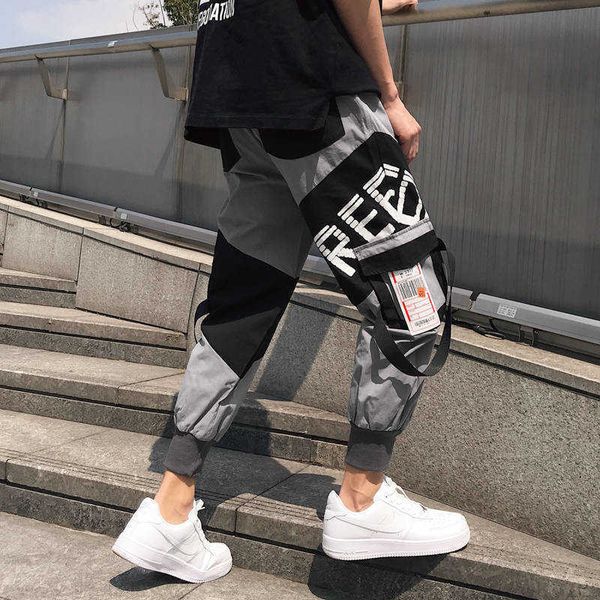 men's pants bolsos das de carga dos homens carta bordado hip hop corredores cor patchwork faixa homem calas skate streetwear 5gin, Black
men's pants bolsos das de carga dos homens carta bordado hip hop corredores cor patchwork faixa homem calas skate streetwear 5gin, Black