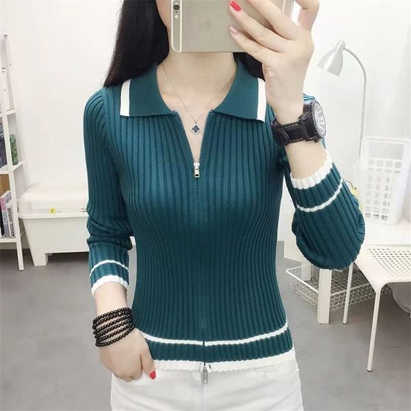 spring autumn cardigan for women korean fashion turn-down collar long sleeve sweater oversize zippers female soft knitwear 210805, White;black
spring autumn cardigan for women korean fashion turn-down collar long sleeve sweater oversize zippers female soft knitwear 210805, White;black