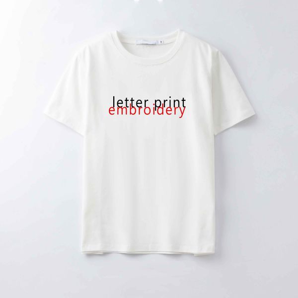men t shirt fashion embroidery letter pattern print breathable men's casual women short sleeve tees 021, White;black
men t shirt fashion embroidery letter pattern print breathable men's casual women short sleeve tees 021, White;black