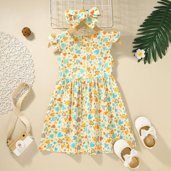 girl's dresses girls toddler infant kid ruffle love heart dress sleeveless princess hairband sets children's elegant, Red;yellow
girl's dresses girls toddler infant kid ruffle love heart dress sleeveless princess hairband sets children's elegant, Red;yellow