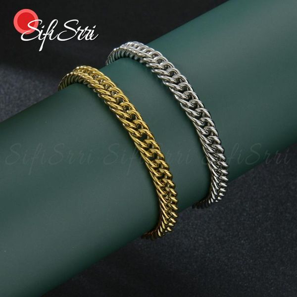 link, chain sifisrri punk men 8mm stainless steel thin curb cuban link bracelets adjustable bangles women charms fashion gift jewelry, Black
link, chain sifisrri punk men 8mm stainless steel thin curb cuban link bracelets adjustable bangles women charms fashion gift jewelry, Black
