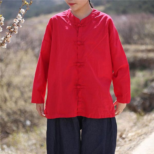 women's blouses & shirts origoods chinese style plus size women blouse ramie vintage solid summer shirt original blusas d033, White
women's blouses & shirts origoods chinese style plus size women blouse ramie vintage solid summer shirt original blusas d033, White