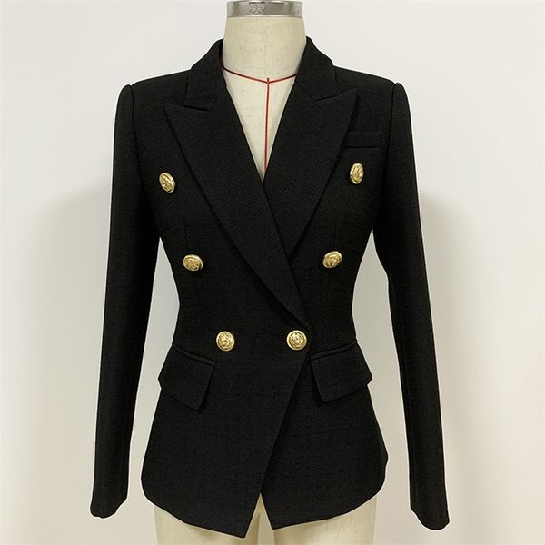 high street est baroque designer blazer women's classic lion buttons double breasted slim fitting textured jacket 210930, White;black
high street est baroque designer blazer women's classic lion buttons double breasted slim fitting textured jacket 210930, White;black