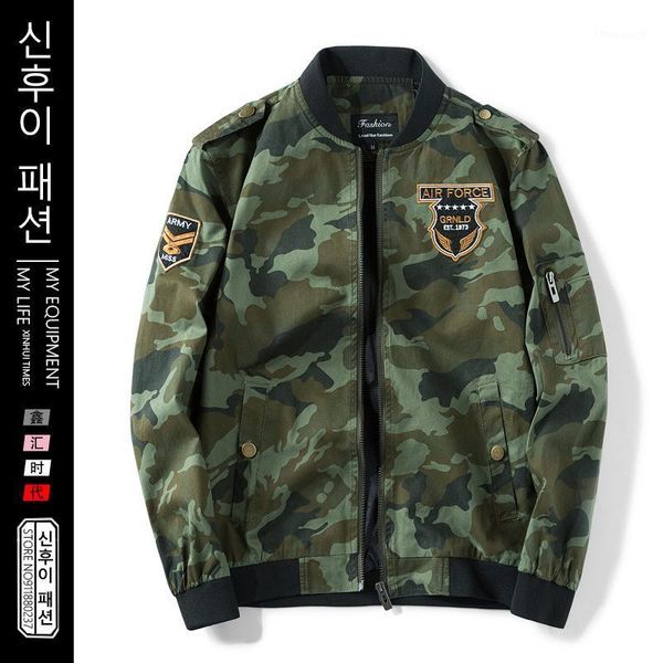 men's jackets spring autumn camouflage bomber baseball male fashion outerwear jacket men military army patchwork epaulet top, Black;brown
men's jackets spring autumn camouflage bomber baseball male fashion outerwear jacket men military army patchwork epaulet top, Black;brown
