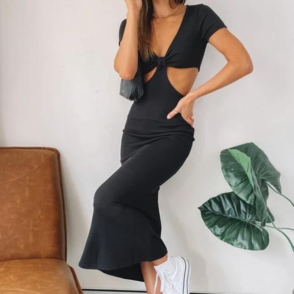 party dresses women round neck bandage short sleeve bodycon evening mini pencil dress summer vestidos for, White;black
party dresses women round neck bandage short sleeve bodycon evening mini pencil dress summer vestidos for, White;black