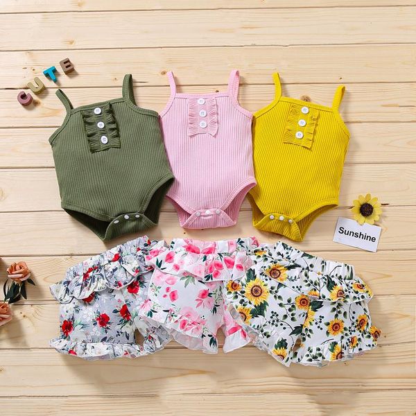 clothing sets 2021 baby summer tracksuits, solid color spaghetti strap romper + floral shorts suit for toddler, girls, 0-18 months, White
clothing sets 2021 baby summer tracksuits, solid color spaghetti strap romper + floral shorts suit for toddler, girls, 0-18 months, White