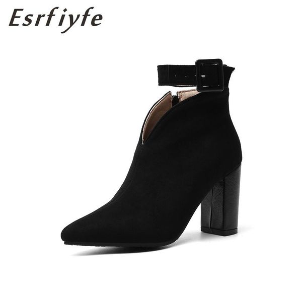 boots esrfiyfe 2021 ankle flock casual pointed toe high heels zipper fashion square heel rubber shoes for women size 32-46, Black
boots esrfiyfe 2021 ankle flock casual pointed toe high heels zipper fashion square heel rubber shoes for women size 32-46, Black