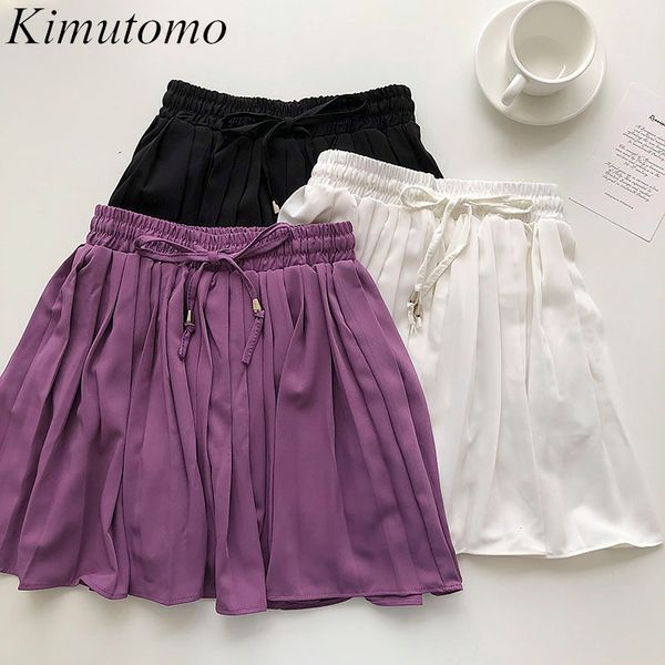 kimutomo korean ins pleated skirt women summer fashion female elastic high-waisted lace up solid mini skirt casual 210521, Black
kimutomo korean ins pleated skirt women summer fashion female elastic high-waisted lace up solid mini skirt casual 210521, Black