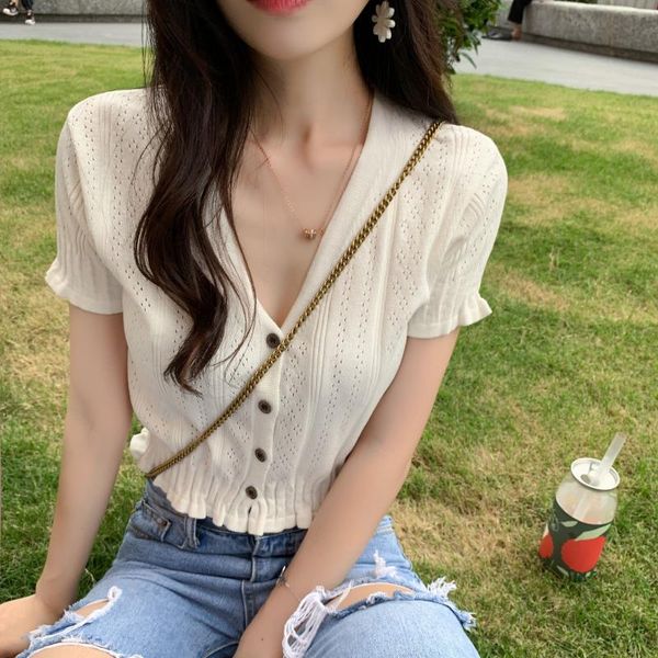 women's t-shirt 2021 summer women white t shirts korean japan style deep v neck short-sleeve knitted casual sweet slim short
women's t-shirt 2021 summer women white t shirts korean japan style deep v neck short-sleeve knitted casual sweet slim short