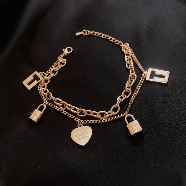 hip-hop style charm bracelets ladies temperament europe and the united states multi-element trend niche bracelet light luxury design sense t, Golden;silver
hip-hop style charm bracelets ladies temperament europe and the united states multi-element trend niche bracelet light luxury design sense t, Golden;silver