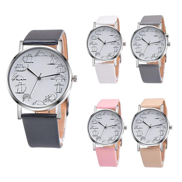 watch women watches relogio feminino lovely cartoon cat leather analog quartz female clock montre femme zegarek damski wristwatches, Slivery;brown
watch women watches relogio feminino lovely cartoon cat leather analog quartz female clock montre femme zegarek damski wristwatches, Slivery;brown
