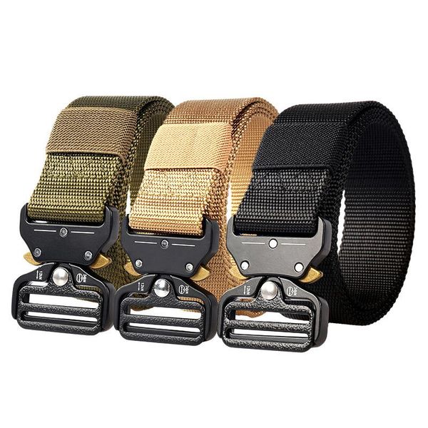 military tactical buckle belt zinc alloy nylon men's canvas hunting accessories equipment metal waist belts support, Black;gray
military tactical buckle belt zinc alloy nylon men's canvas hunting accessories equipment metal waist belts support, Black;gray