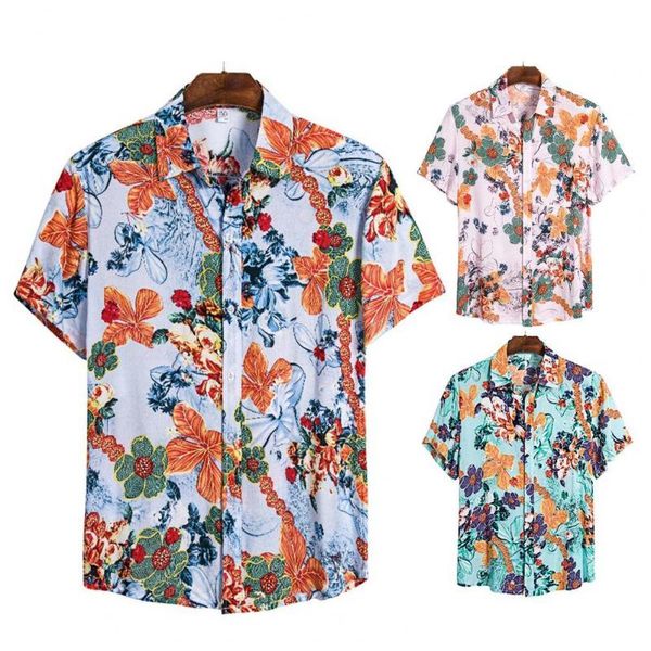 men's casual shirts fashion men beach shirt floral print breathable short sleeve turndown collar for work, White;black
men's casual shirts fashion men beach shirt floral print breathable short sleeve turndown collar for work, White;black