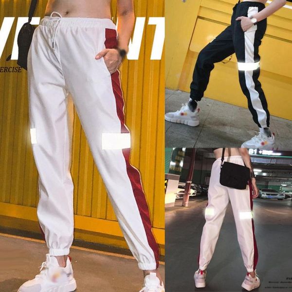 women's pants & capris fashion trousers women stripe korean loose reflective streetwear personality trend dance hip hop elastic waist, Black;white
women's pants & capris fashion trousers women stripe korean loose reflective streetwear personality trend dance hip hop elastic waist, Black;white