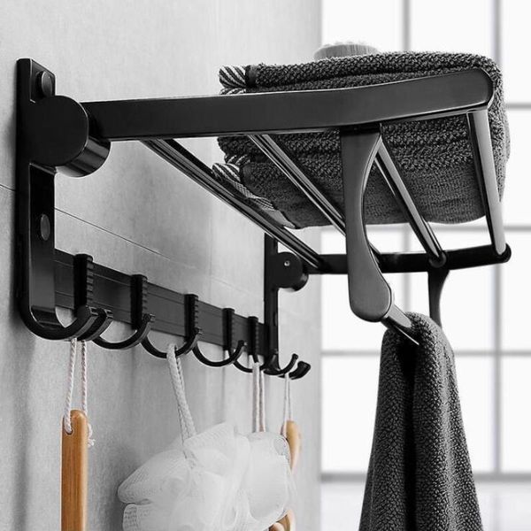 towel holder punch-bathroom accessories folding hook storage shower rack matte black aluminum organizer hanger wall-mounted racks
towel holder punch-bathroom accessories folding hook storage shower rack matte black aluminum organizer hanger wall-mounted racks