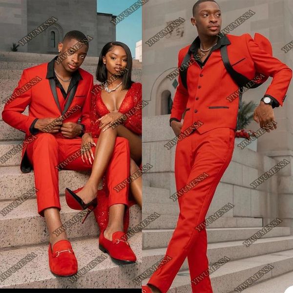 men's suits & blazers gorgeous red mens with black lapel jacket+vest+pants 3 pieces party costume slim fit groom wear blazer wedding tu, White;black
men's suits & blazers gorgeous red mens with black lapel jacket+vest+pants 3 pieces party costume slim fit groom wear blazer wedding tu, White;black