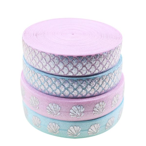 5/8" 15mm hologram silver foil shell foe ribbon mermaid fish scales fold over elastic webbing for hair ties ocean series welcome custom, Pink;blue
5/8" 15mm hologram silver foil shell foe ribbon mermaid fish scales fold over elastic webbing for hair ties ocean series welcome custom, Pink;blue