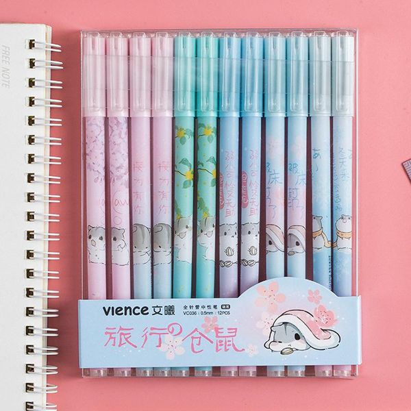 gel pens 12 pcs/box cute pen set black ink 0.5mm kawaii stationery for office school writing examination supplies tool
gel pens 12 pcs/box cute pen set black ink 0.5mm kawaii stationery for office school writing examination supplies tool