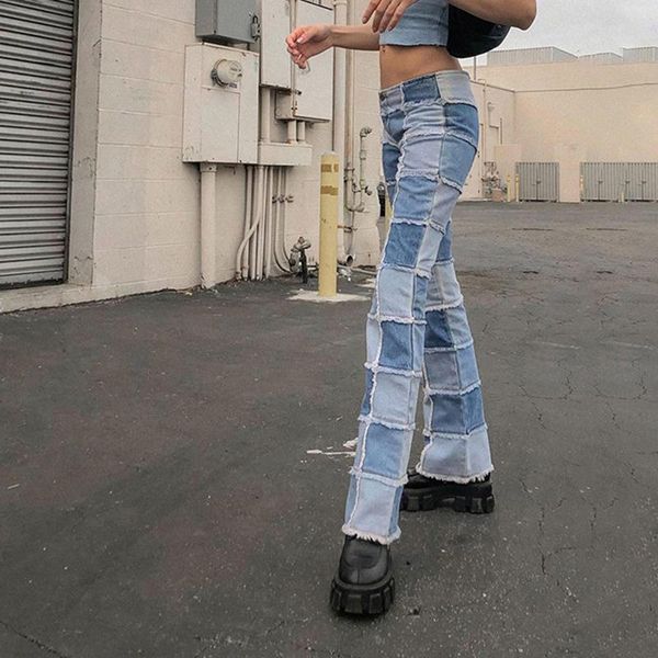 plaid color match patchwork women jeans autumn high waist denim pants street style fashion straight trousers aspa81980 women's, Blue
plaid color match patchwork women jeans autumn high waist denim pants street style fashion straight trousers aspa81980 women's, Blue