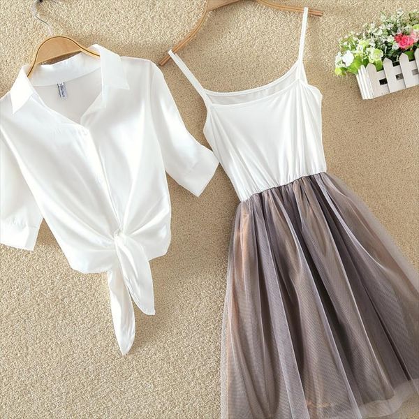 summer korean fashion womens dresses short sleeve shirt white oversized clothes midi casual mesh tulle pink plus size, Black;gray
summer korean fashion womens dresses short sleeve shirt white oversized clothes midi casual mesh tulle pink plus size, Black;gray